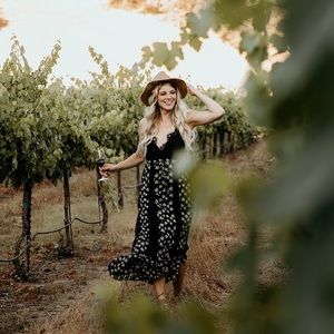 Black Floral Maxi Dress